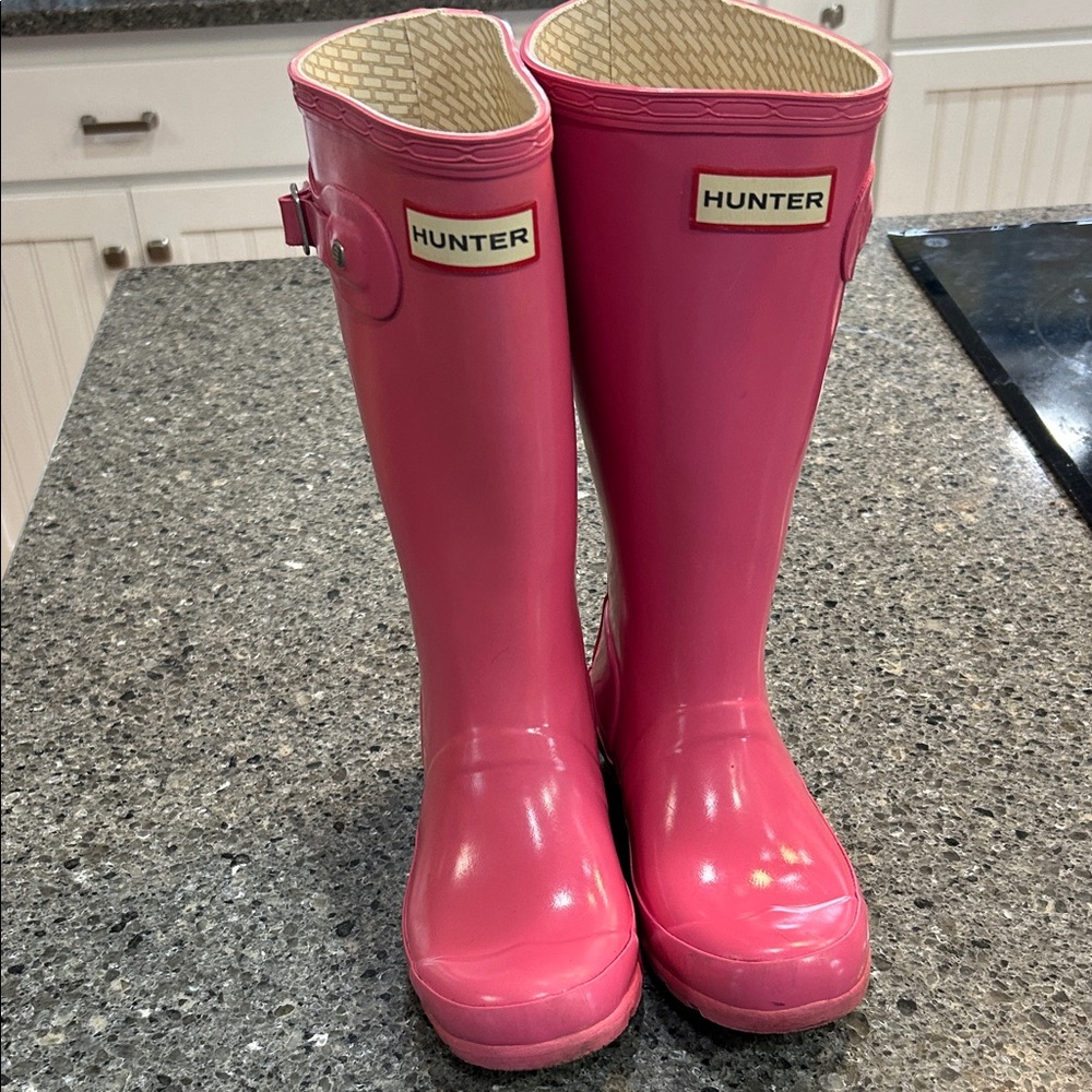 Hunter Vibrant Pink Tall Boots - Picture 2 of 5